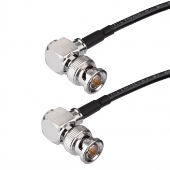 75 Ohm BNC Right Angle Male to BNC Right Angle Male (Belden 1855A) 3G 6G HD SDI Vedio Camera Cable