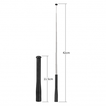 SMA male 7-section telescopic radio antenna for improved communication portable transceivers