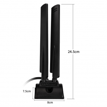 WiFi 6E Antenna Tri-Band 6GHz 5GHz 2.4GHz RP-SMA WiFi Antenna Magnet Mount Base for PC Desktop Computer Motherboard WiFi Bluetooth Card Wireless WiFi Router