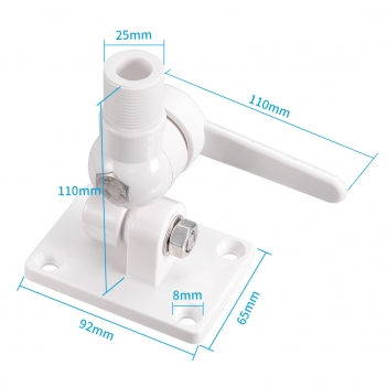 VHF Marine GPS Antenna Mounting Kit Dual-axis Heavy-duty Adjustable Base Fixed Mount Bracket for Boat