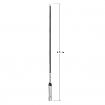 High Gain Mobile Ham Radio Fiberglass Antenna Car Truck Amateur Two Way Radio Dual Band VHF UHF 136-174 MHz 400-470MHz Anti-Rust Antennas with Magnetic Base 16.4ft Cable