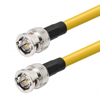 SDI Cable 3G/6G/12G SDI Cable 50ft (Belden 1694A Yellow) BNC Cable 75 ohm for Camera UHD 3G-SDI/6G-SDI/4K/8K Video Recoder Converter, Precision SDI Video Cable