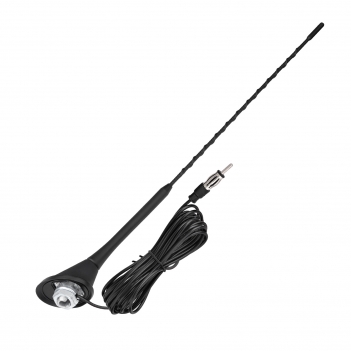 Universal Car Stereo FM AM Radio Antenna - 13.8 in Roof Mount Vehicle FM Radio Replacement Antenna with Mount Base