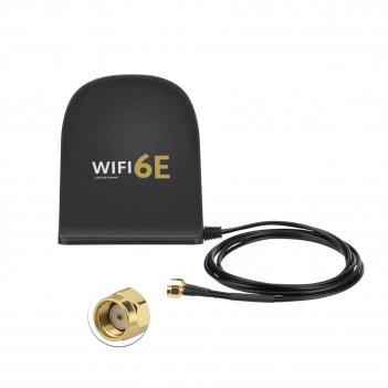 WiFi 6E Antenna aWiFi 6E Antenna Tri-Band 2.4GHz 5GHz 6GHz MIMO RP-SMA Male MagnetiTri-Band 2.4GHz 5GHz 6GHz MIMO RP-SMA Male Magnetic Base 8dBi Antenna with 6.5ft Cable for WiFi Router Wireless Network Card PC Motherboard PCI PCIe Card Security IP Camera