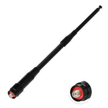 136-174MHz 400-470MHz UHF VHF Ham Radio Antenna - Handheld Radio Soft Whip Telescopic Antenna Compatible with Baofeng UV-5R BF-F8HP 888S Retevis RT-5R RT5 RT-5RV RT29 Aliunce HD1 Arcshell AR-5