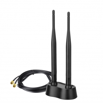 Dual Antenna 6DBi Omni Directional RP-SMA For Indoor WiFi Wireless Range Signal