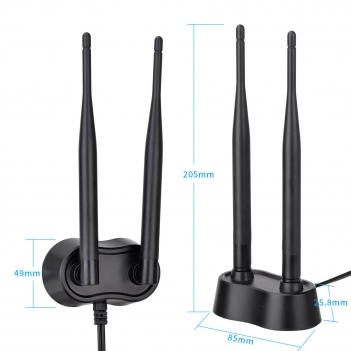 Dual Antenna 6DBi Omni Directional RP-SMA For Indoor WiFi Wireless Range Signal