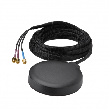 4G LTE MIMO Cellular GPS Adhesive Magnetic Mount Antenna with Braided Sheath for 4G LTE GPS Cradlepoint IBR900 IBR1700 Sierra Wireless Airlink MG90 MP70 GX450 RV50 RV50X Industrial Gateway Modem Mobile Router