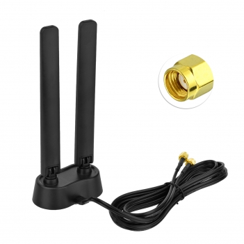 WiFi 6E Tri-Band Antenna 6GHz 5GHz 2.4GHz Gaming WiFi Antenna Magnetic Base with 6.5ft Extension Cable for PC Desktop Computer PCIe WiFi 6E Card WiFi Router