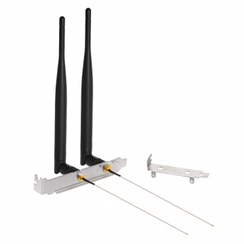 Dual Band WiFi 2.4GHz 5.8GHz 6dBi RP-SMA Antenna + 7.87 inch U.FL IPX IPEX to RP-SMA Female Pigtail Cable + PCI Slot Cover for WiFi Router Wireless Mini PCI Express PCIE Network Card