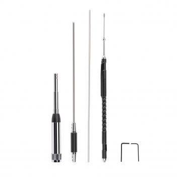 High Gain 52.76inch Mobile Ham Radio Antenna 29/50/144/430MHz Quad-Band UHF VHF Stainless Steel Anti-Rust PL259 Male Antenna Vehicle Car Truck Amateur Radio Two Way Radio Antennas