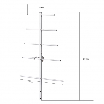 5 Elements Yagi Antenna High Gain 11dBi UHF 430-450MHz Aluminum Alloy Outdoor Antennas with 10ft Cable for Ham Radio GMRS Repeater System Amateur Two-Way Radios Scanner Satellite Radio