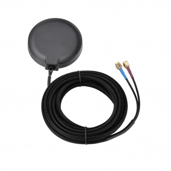 Vehicle Truck RV GPS 4G LTE Magnetic Mount Combined Antenna with Braided Sheath for GPS Navigation Head Unit Car Telematics 4G LTE Mobile Cell Phone Booster System