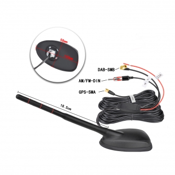 FM/AM/DAB/GPS Combined Antenna