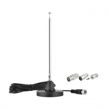 Strong Magnetic Base Portable Telescopic FM Radio Antenna with 10ft Extension Cable for Yamaha Marantz Pioneer Onkyo Sherwood FM Radio Tuner AV Audio Bluetooth Home Theater Stereo Receiver