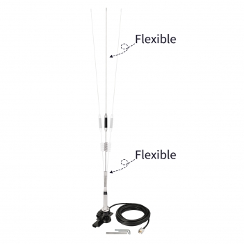 Car Truck Amateur Radio Two Way Radio Antenna with Lip Mount Fixed Bracket and 16.4 feet cable