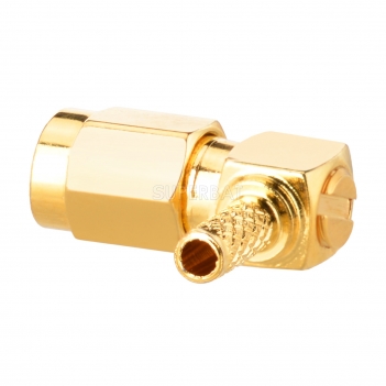 SSMA Plug Male Right Angle RF Connector for RG174, RG316, LMR/KSR100 Cable