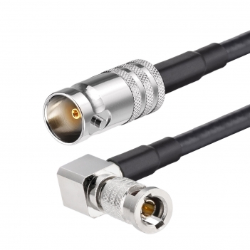 200 CM 4855R HD BNC Jumper Cable 6.6FT HD SDI 3G 6G Belden 4855R Cable BNC Female to HD BNC Male Right Angle 75 Ohm Digital Video Cable