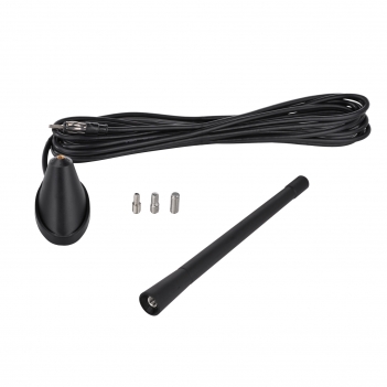 Car FM Antenna Base And Rod Antenna With Waterproof Design All Weather Use 5m Extension Cable For Most Vehicles