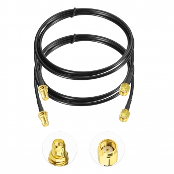2 PCS 100cm ALSR100 Jumper RP SMA Male To RP SMA Female Bulkhead Cable