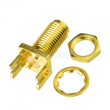 SMA female jack End Launch PCB Mount  straight RF connector adapter
