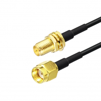 2 PCS 100cm ALSR100 Jumper RP SMA Male To RP SMA Female Bulkhead Cable