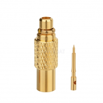 MMCX Plug Male Connector Straight Crimp for RG405.086" Cable