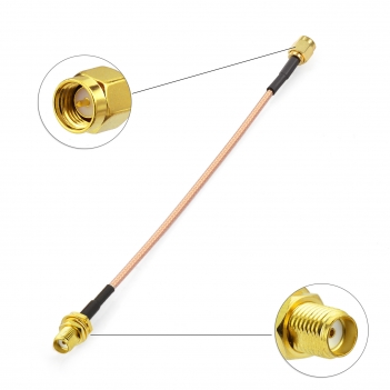 SMA Male to Female Bulkhead RG316D Cable 50ohm Double-Shielded WiFi Antenna Extension Cable for 4G LTE Router RTL-SDR USB Dongle ADS-B Receiver Network Analyzer SDR Devices