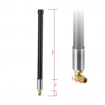 SMA Male 3dBi Gain Right Angle 4G LTE Fiberglass Antenna 700-2700MHz Outdoor Omnidirectional Antenna for 4G Router 4G LTE Cellular Trail Game Camera