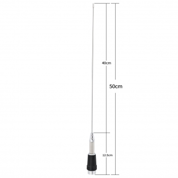 Dual Band VHF/UHF Antenna 136-174MHz & 400-460MHz - 53cm Vehicle Antenna with PL259 Plug for Amateur Radio and Two-Way Communication Devices