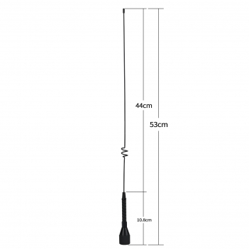 Dual Band VHF/UHF Antenna 136-174MHz & 400-460MHz - 53cm Vehicle Antenna with PL259 Plug for Amateur Radio and Two-Way Communication Devices