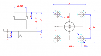 BNC Jack Female Connector Straight 4 Hole Flange Solder