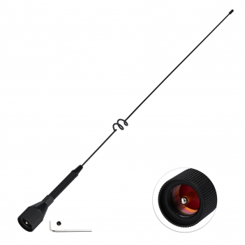 Dual Band VHF UHF Mobile Antenna 136-174MHz & 400-460MHz - 53cm Ham Antenna with Bracket, PL259 Plug and 5m Cable for Two-Way and Amateur Radios