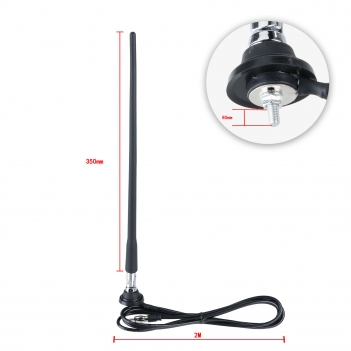 Marine Boat Radio Antenna 16 Inch Rubber Duck Flexible Mast FM AM Stereo Antennae for Boat Car RV Motorhome ATV UTV Tractor Motorcycle Yacht