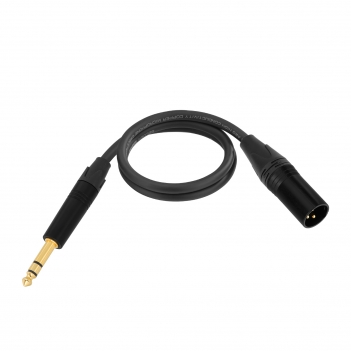 2FT 6.35mm (1/4 Inch) TRS to Balanced XLR Male Stereo Audio Cable for Bass,Electric Guitar, Keyboard,Amp,Speaker,Equalizer;Microphones,Amplifiers, mixing consoles; Live events or studio sound; Analog audio.