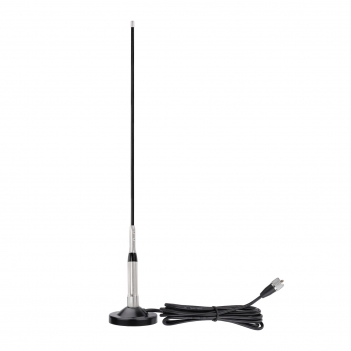 Vehicle Mobile Ham Radio Antenna Dual Band VHF UHF 136-174MHz 400-470MHz Magnetic Base Mount Fiberglass Antenna PL259 Male Connector for Car Marine Amateur Radio