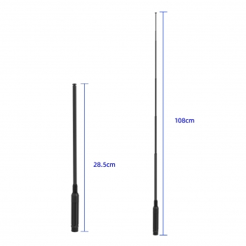 Telescopic Antenna 6-Section BNC Male High Gian VHF/UHF Ham Radio Antenna Handheld Radio Antenna for ICOM Radio V8 V80 V80E V82 V85 F3S HT-66