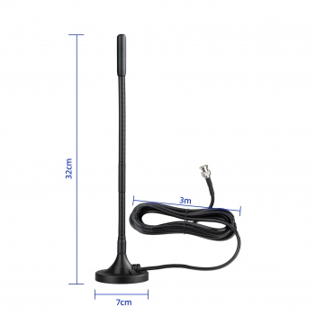 CB Antenna 12.6 inch 26-28Mhz CB Radio Soft Whip Antenna with Heavy Duty Magnet Mount Mobile Radio Antenna Compatible with  Midland Cobra Uniden President CB Radio