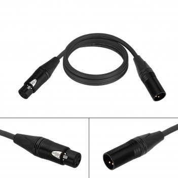 100CM/3.3FT XLR Male to Balanced XLR Female Stereo Audio Cable for Bass,Electric Guitar, Keyboard,Amp,Speaker,Equalizer;Microphones,Amplifiers, mixing consoles; Live events or studio sound; Analog audio.