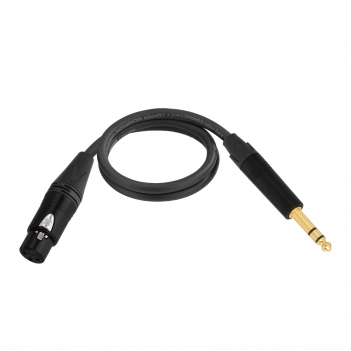 2FT 6.35mm (1/4 Inch) TRS to Balanced XLR Female Stereo Audio Cable for Bass,Electric Guitar, Keyboard,Amp,Speaker,Equalizer;Microphones,Amplifiers, mixing consoles; Live events or studio sound; Analog audio.