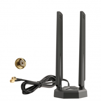 WiFi 6E Antenna Magnetic Base High Gian Antenna with RP-SMA Male Connector for WiFi  Router PC Desktop Computer PCI-E Card  Gaming Motherboard