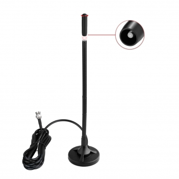 CB Antenna 12.6 inch 26-28Mhz CB Radio Soft Whip Antenna with Heavy Duty Magnet Mount Mobile Radio Antenna Compatible with  Midland Cobra Uniden President CB Radio