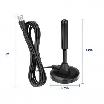 FM Antenna Replacement Magnetic Base Home Stereo Radio Receiver Antenna for Improved FM Radio Reception