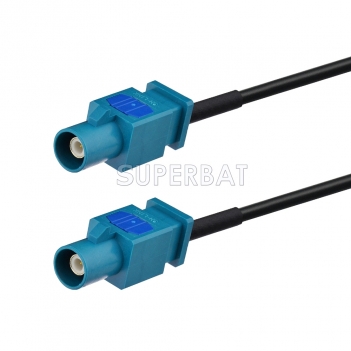 Superbat Fakra Plug male to Fakra Plug Z Long Pigtail Cable RG174 100cm Neutral Coding