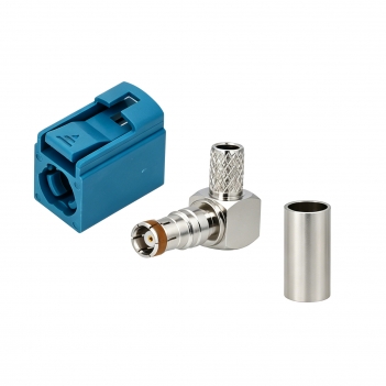 Superbat Waterblue Fakra Z Female Right Angle Crimp Connector for LMR195 RG58 Cable