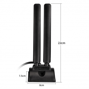 WiFi 7 WiFi 6E Antenna Tri-Band 2.4GHz 5GHz 6GHz Magnetic Base antenna with New Interface (NOT RP-SMA) for ROG STRIX Series/ROG Crosshair/ROG MAXIMUS Series WiFi 7 Gaming Motherboard
