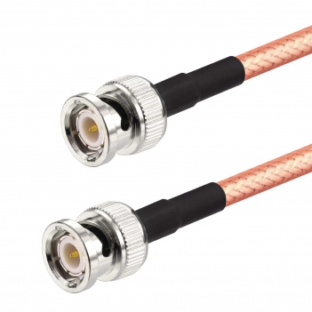 BNC Male to BNC Male RG400 Coaxial Cable 1.6 Feet for CB Amateur VHF UHF Ham Radio, Scanner Antenna, Oscilloscope, Spectrum Analyzer