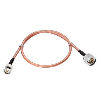 BNC Male to N Male RG400 Low Loss Coax Cable 2 Feet for UHF VHF Ham Radio,SDR, Radio Scanner,Spectrum Analyzer & Oscilloscope