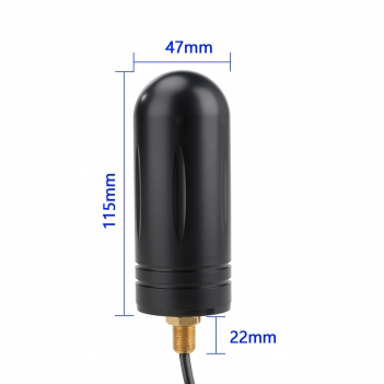 High-gain 12dBi 5G outdoor omnidirectional antenna, 600-6000MHz broadband waterproof and explosion-proof cylindrical antenna, equipped with a 10-foot (3-meter) RG58 low-loss cable and SMA male connector, suitable for routers, gateways, IoT devices
