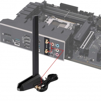 WiFi 7 WiFi 6E Antenna Tri-Band 2.4GHz 5GHz 6GHz Magnetic Base antenna with RP-SMA Male for Gaming PC Desktop Computer Motherboard PCIe Card, Wireless Router Modem